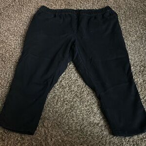 Black elastic waist denim jeans